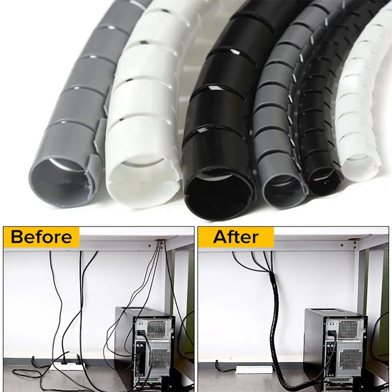 Cable Lock Flexible - 1/2M flessibile spirale cavo organizzatore clip