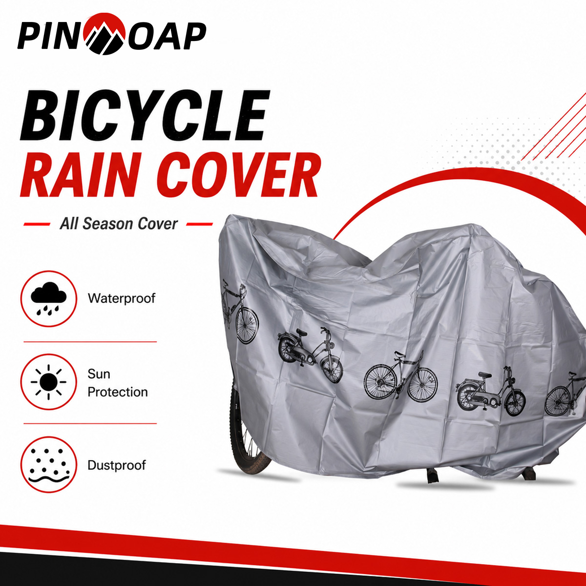 Cycling Commuter Bag - PINMOAP Copertura universale antipioggia per bicicletta,