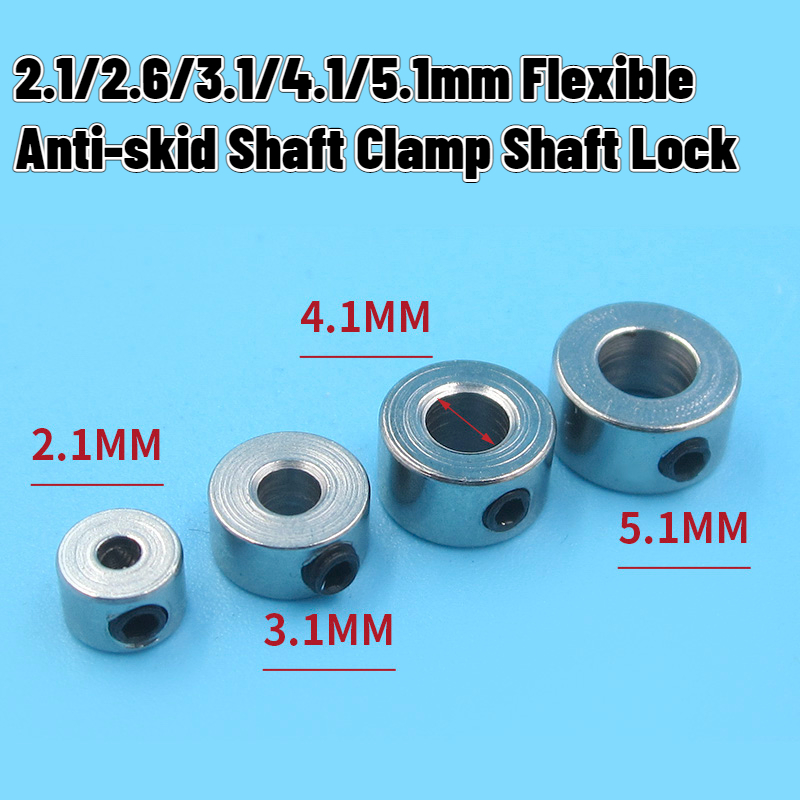 Cable Lock Flexible - 5pcs metallo 2.1mm/2.6mm/3.1mm/4.1mm/5.1mm Flex Cable Lock