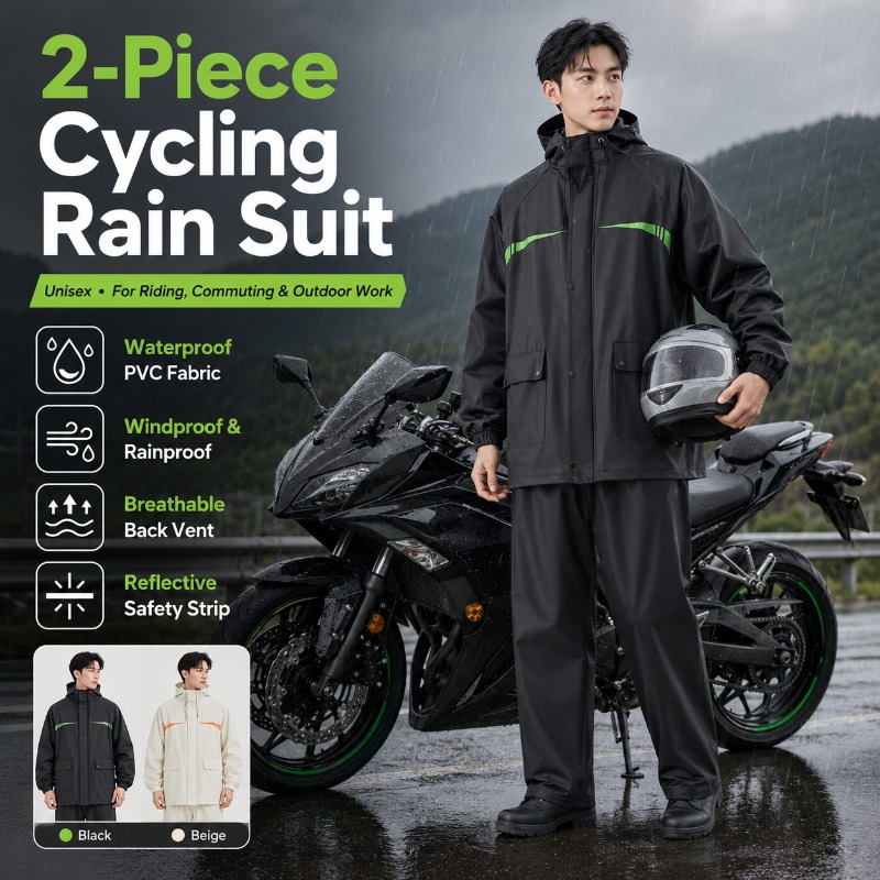 Cycling Commute Jacket - Completo Impermeabile da Ciclismo Unisex in
